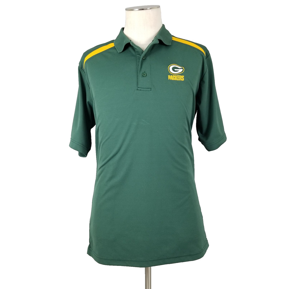 Green Bay Packers Shirt Mens Medium Green‎ NFL Football Team Apparel Polyester